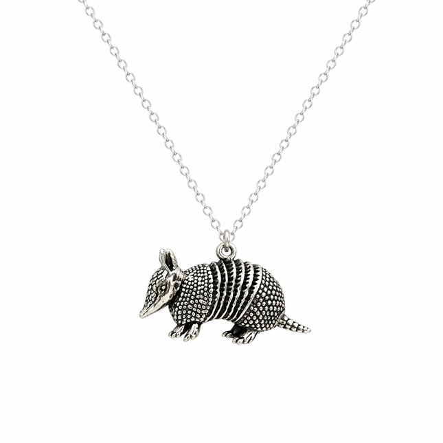 Armadillo Charm Sterling Silver Necklace - Handmade Jewelry