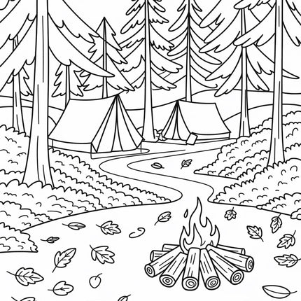 Autumn Landscapes Coloring Book – 150 Pages (Digital Download PDF)