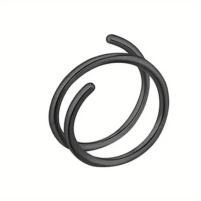 Stainless Steel Double Helix Nose Ring – 14K Gold Plated Hot Style Piercing Jewelry for Women
