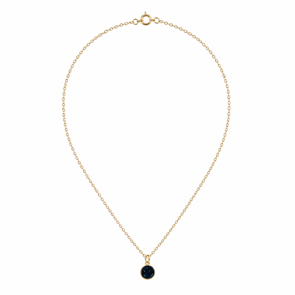 Blue Druzy Necklace | Gold Filled