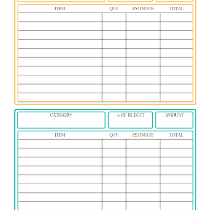 Bridal Shower Planner Printable - Editable Canva Template
