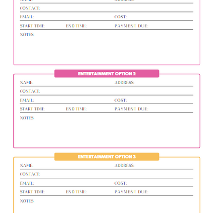 Bridal Shower Planner Printable - Editable Canva Template