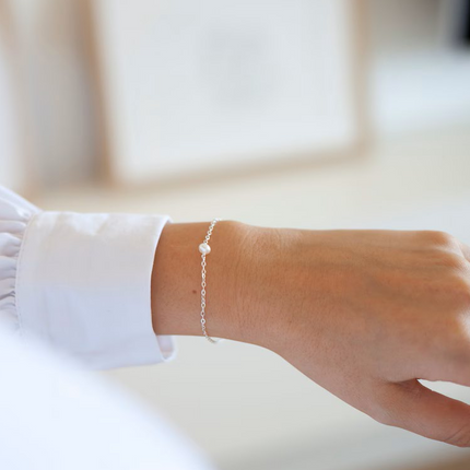 Floating Pearl Bracelet – Sterling Silver or Gold Filled
