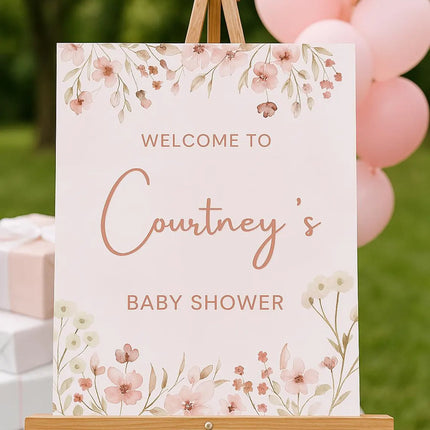 Baby in Bloom Baby Shower Invitation Bundle Printable