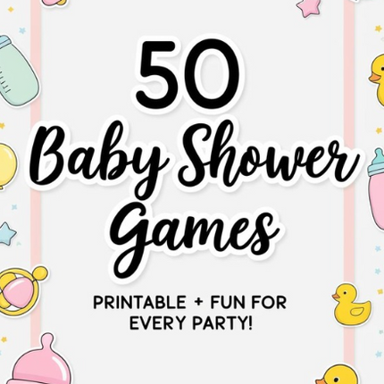 50 Baby Shower Games Printable Bundle