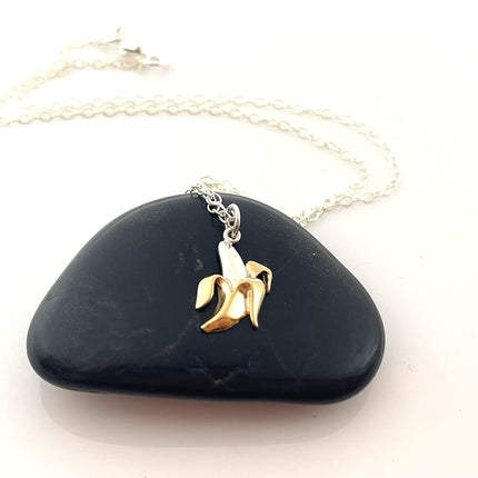 Sterling Silver Banana Necklace