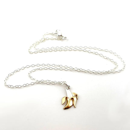Sterling Silver Banana Necklace