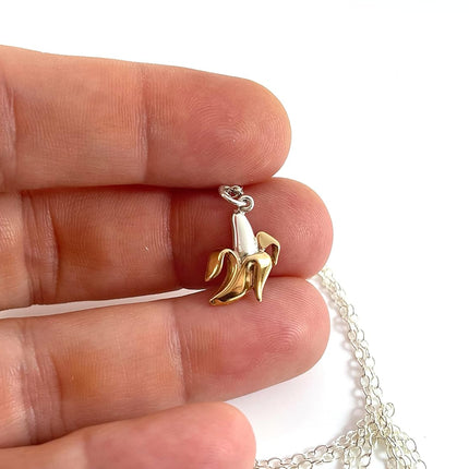 Sterling Silver Banana Necklace