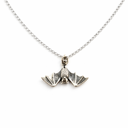 Bat Charm Necklace - Dainty Sterling Silver Jewelry