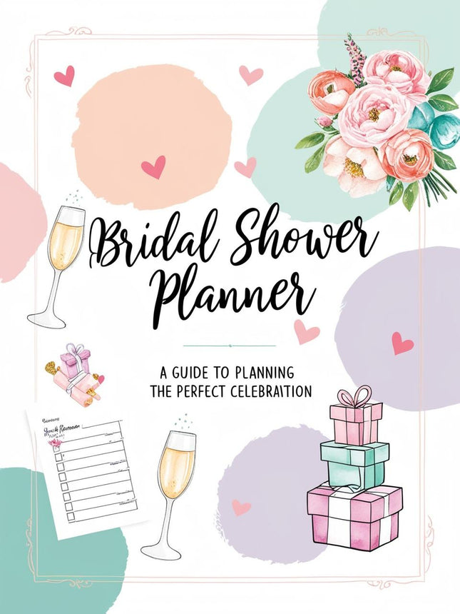 Bridal Shower Planner Printable - Editable Canva Template