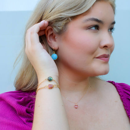 Morganite Briolette 14k Gold Filled Necklace