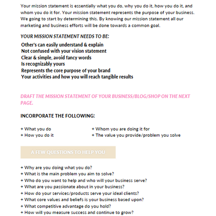 Branding Workbook for Entrepreneurs | 35+ Page Canva Template