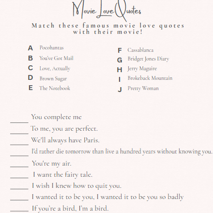 24 Printable & Editable Bridal Shower Games Bundle