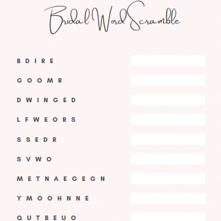 24 Printable & Editable Bridal Shower Games Bundle