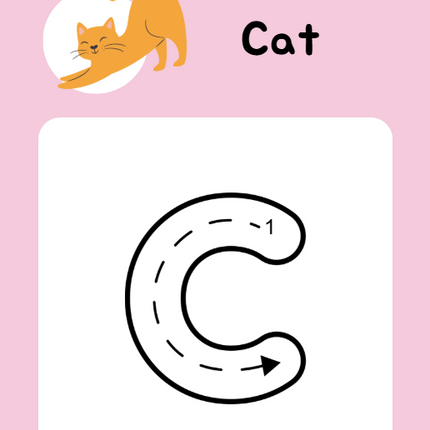 Animal A-Z Tracing Workbook Canva Template