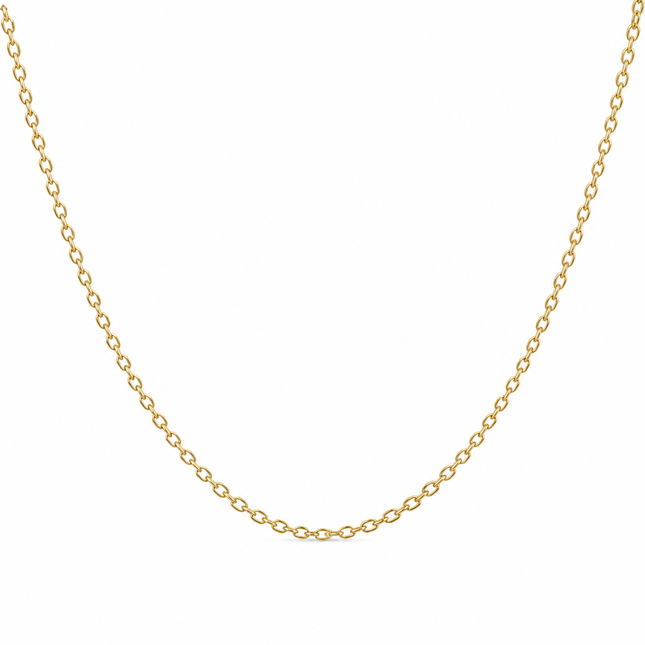 14k Gold Filled Cable Chain Necklace 2.3mm | Lobster Clasp | Custom Length Minimal Everyday Chain