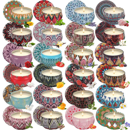 Mini Mandala Soy Candle – 2.5 oz – Assorted Scents & Designs