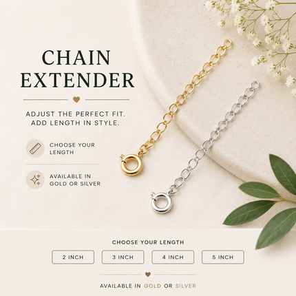 Chain Extender – Gold Filled or Sterling Silver Necklace Extender