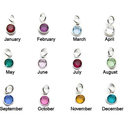 Girls Swarovski Birthstone Necklace – Sterling Silver or 14k Gold Filled