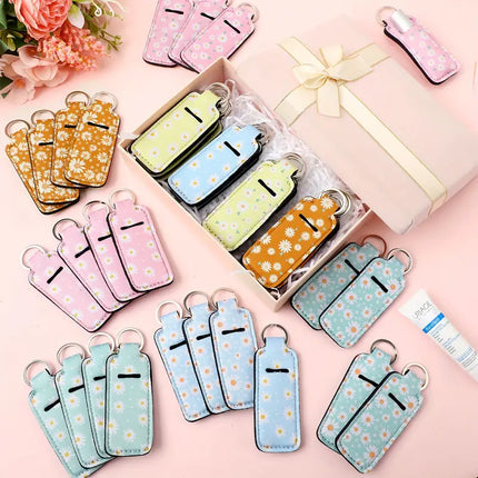 Floral Chapstick Keyring – 4” – Assorted Designs