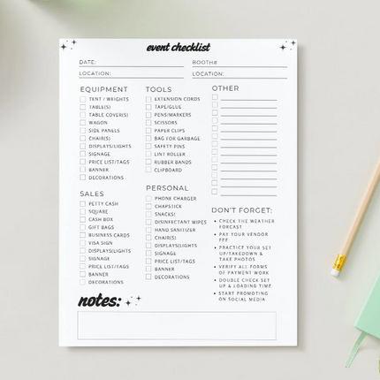 Festival & Pop-Up Event Checklist – Canva Editable Template