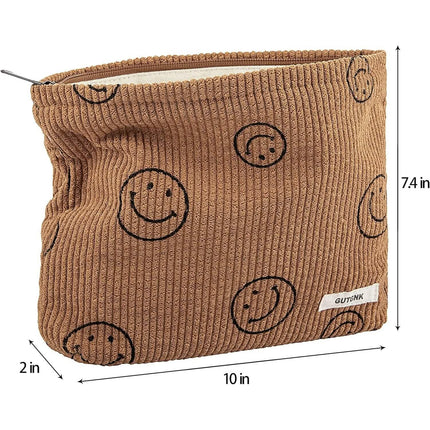 Chic Corduroy Travel Pouch for Women