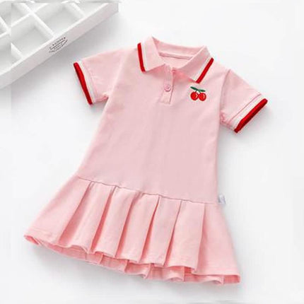 Children Dress Spring Summer Turn-Down Collar