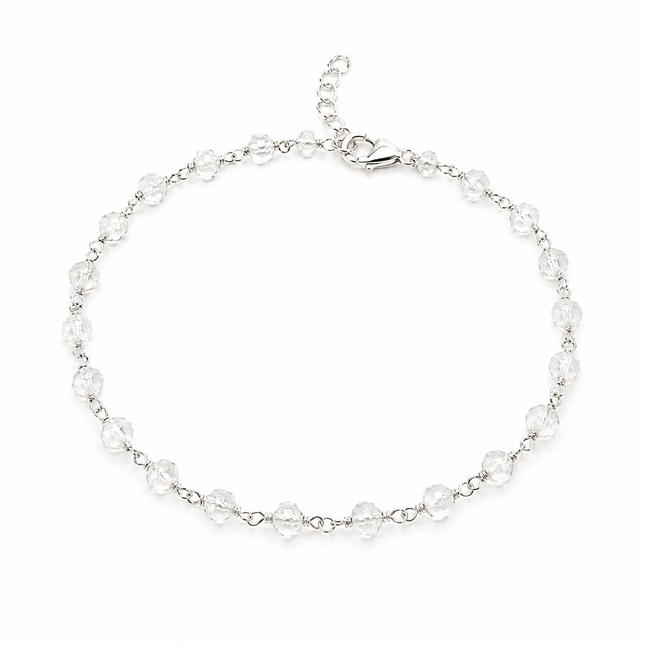 Quartz Gemstone Wire Wrapped Bracelet