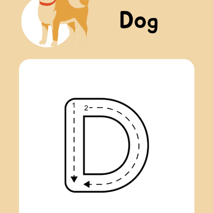 Animal A-Z Tracing Workbook Canva Template