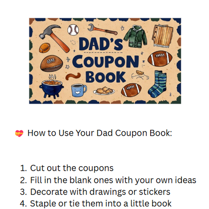 DIY Dad Coupon Book – Printable, Editable
