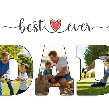 Best Ever Dad Photo Canva Template – Editable Father’s Day Gift