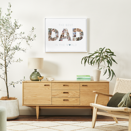 Best Dad in the World Photo Collage – Editable Canva Template for Father’s Day Gift