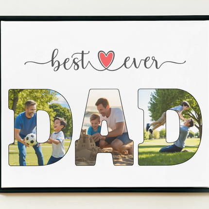 Best Ever Dad Photo Canva Template – Editable Father’s Day Gift