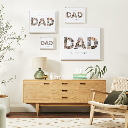 Best Dad in the World Photo Collage – Editable Canva Template for Father’s Day Gift