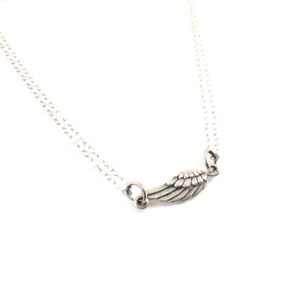 Sterling Silver Angel Wing Bracelet - Double Strand Chain Bracelet - Sterling Silver Bracelet - Memorial Bracelet - Gift for Her