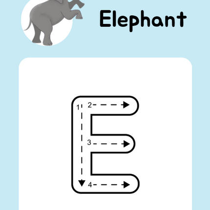 Animal A-Z Tracing Workbook Canva Template
