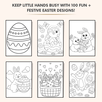 100 Easter Coloring Pages for Kids – Instant Download PDF