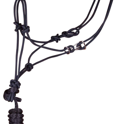 Jeffers Easy-On Clip Nylon Rope Horse Halter with Lead