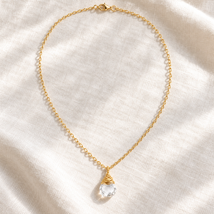 April Birthstone Necklace - 14k Gold Filled