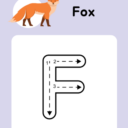 Animal A-Z Tracing Workbook Canva Template