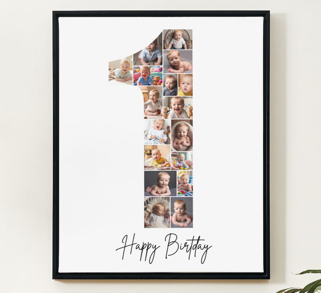 First Birthday Collage Template – Canva Photo Number 1 Printable