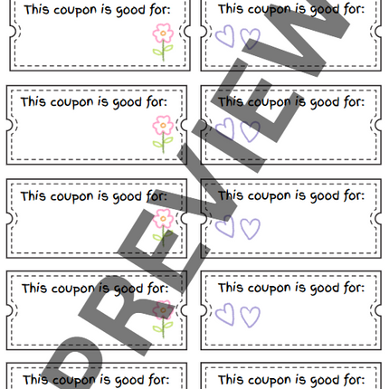 Grandma Coupon Book Printable – Mother’s Day Gift from Kids – Editable Canva Template