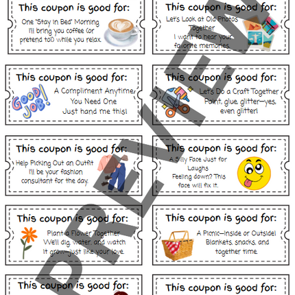 Grandma Coupon Book Printable – Mother’s Day Gift from Kids – Editable Canva Template