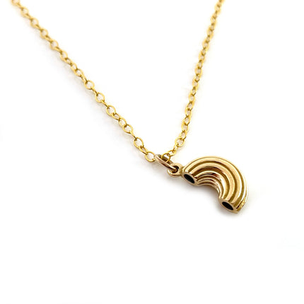 Macaroni Noodle Gold Filled Necklace