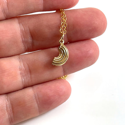 Macaroni Noodle Gold Filled Necklace