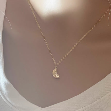Macaroni Noodle Gold Filled Necklace