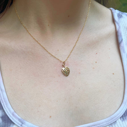 Monstera Delicioso Plant Addict 14k Gold Filled Necklace