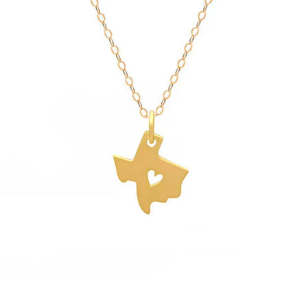 Texas State 14k Gold Filled Necklace