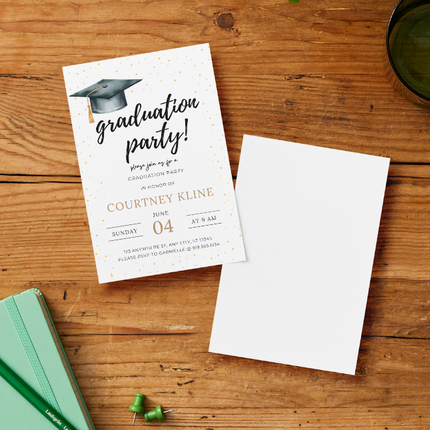 Editable Graduation Party Invitation – Canva Template