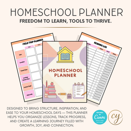Homeschool Planner | 70-Page Canva Template